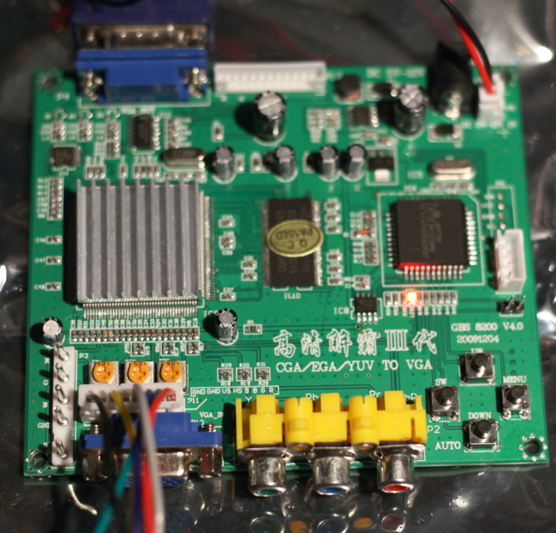 The CGA to VGA converter board I bought on eBay